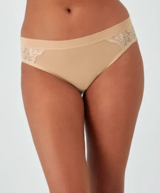 Culotte à jambe haute en modal de coton avec dentelle Respire par Bali - Style BCMHH